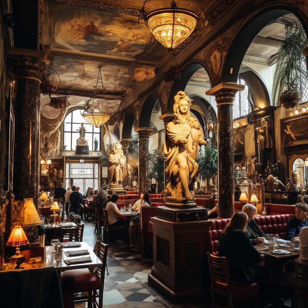 Grandeur Dining Amidst the Statues